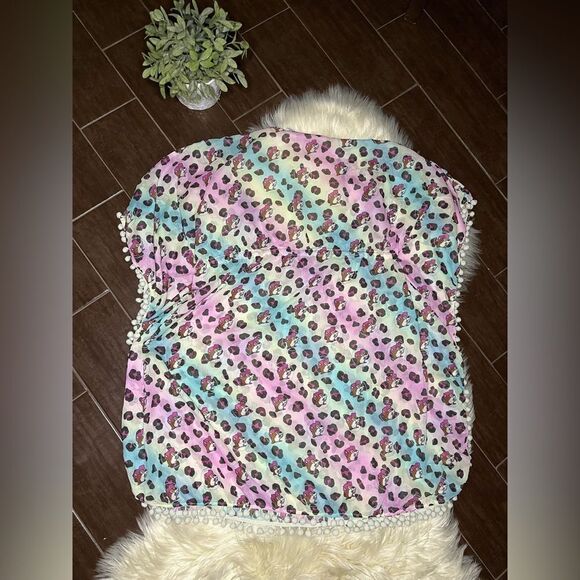 Buc-ee’s Multicolor animal Print Women's swimsuit cover up sz 2XL/3XL - Picture 4 of 6